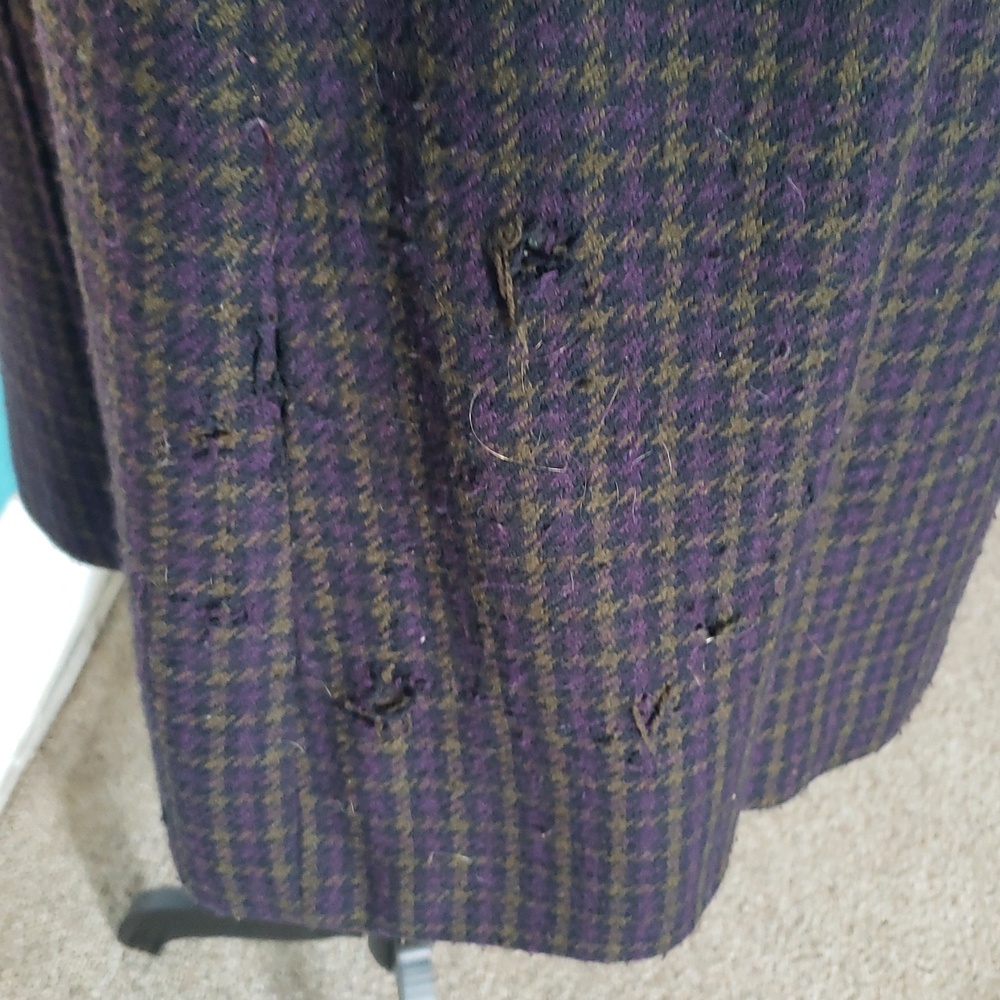 Via/Moda IntWool Plaid Double-Breasted Coat - Picture 7 of 14
